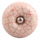 White And Pink Crackle Ceramic Wine Stopper